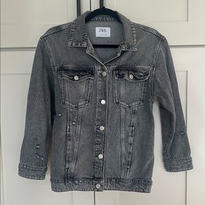 Zara Distressed Denim Jacket